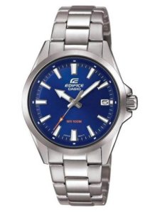 Casio Mens Edifice Stainless Steel Bracelet Blue Dial Watch EFV-110D-2AVUEF