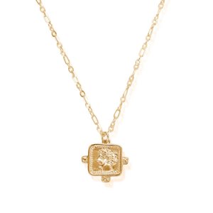 ChloBo Ariella Gold Plated Venetian Goddess Chain Necklace GNA1029