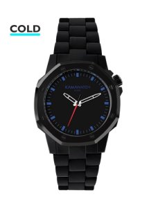 KAMAWATCH Castell Ocean Black and Blue Camo Plastic Bracelet Watch KWP19