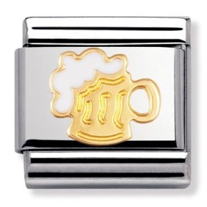 Nomination CLASSIC Gold Daily Life Beer Tankard Charm 030218/06