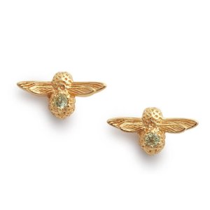 Olivia Burton Celebration Bee Gold Plated Peridot Stud Earrings OBJAME102