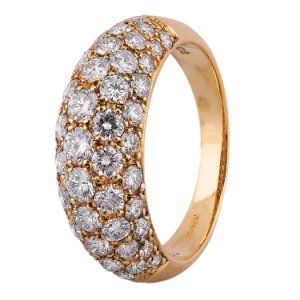 Pre-Owned 18ct Yellow Gold 2.00ct Pave Diamond Ring