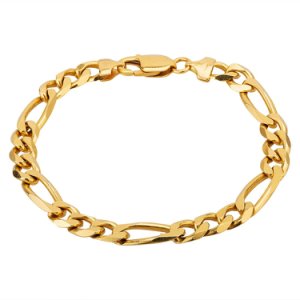 Pre-Owned 18ct Yellow Gold 8 Figaro Chain Bracelet