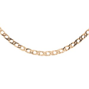 Pre-Owned 9ct Yellow Gold 16 Double Curb Chain Necklace