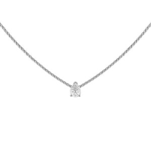 Pre-Owned Platinum 16 0.45ct Pear Cut Diamond Pendant
