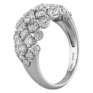 Pre-Owned Platinum 2.00ct Diamond Five Row Cluster Ring