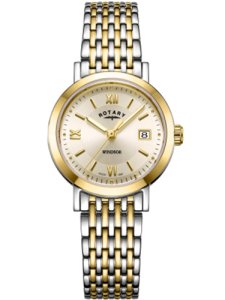 Rotary Ladies Windsor Two Tone Champagne Watch LB05301/09