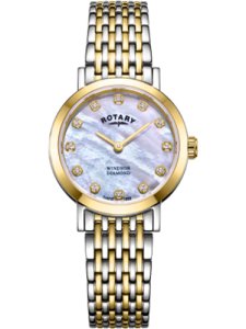 Rotary Ladies Windsor Two Tone Diamond Watch LB05301/41/D