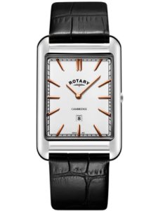 Rotary Mens Cambridge Rectangular White Watch GS05280/02