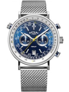 Rotary Mens Henley Chronograph Mesh Bracelet Watch GB05235/05