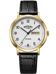 Rotary Mens Windsor Gold Plated Watch GS05303/18