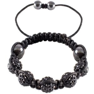 Shamballa Style Black Crystal Bracelet ZJ969336