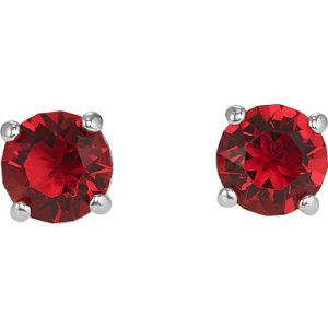 Swarovski Attract Red Crystal Round Stud Earrings 5493979