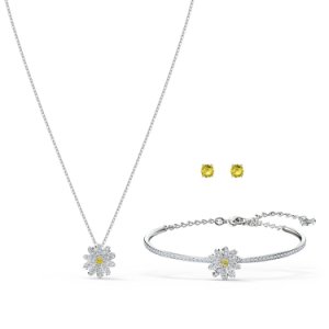 Swarovski Eternal Flower White and Yellow Crystal Jewellery Set 5518146