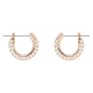 Swarovski Stone Rose Gold Tone Crystal Small Hoop Earrings 5446008