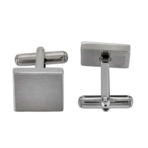 Thomas Henry Matte Square Polished Edges Cufflinks SCUFF277