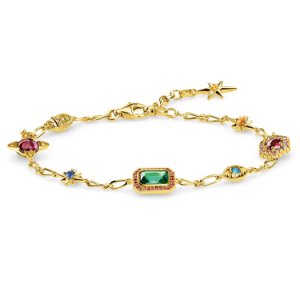 Thomas Sabo Gold Plated Lucky Charms Bracelet A1914-973-7-L19