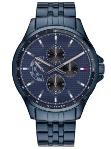 Tommy Hilfiger Shawn Blue Stainless Steel Chronograph Dial Bracelet Watch 1791618