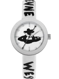 Vivienne Westwood Ladies Southbank White Leather Strap Watch VV221SLWH