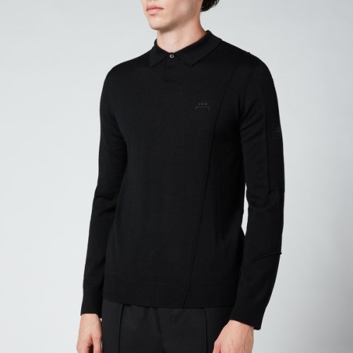 A-COLD-WALL* Men's Render Long Sleeve Polo Shirt - Black - S