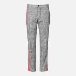 Adidas X 424 Men's Wool Checked Trousers - Black/White/Red - M