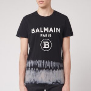 Balmain men's tie dye printed t-shirt - noir - s
