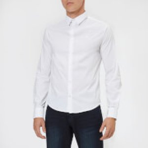 Emporio Armani Men's Slim Stripe Fit Shirt - White - S