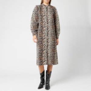 Ganni Women's Printed Shirt Dress - Leopard - EU 34/UK 6