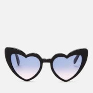 Saint Laurent Women's Loulou Heart Shaped Sunglasses - Black/Violet