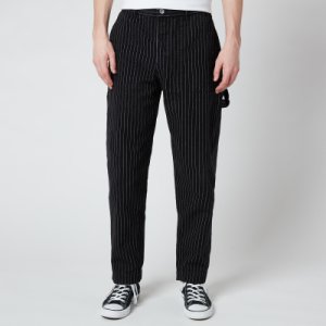 YMC Men's Garment Dye Pinstripe Twill Painter Man Pants - Black - W30