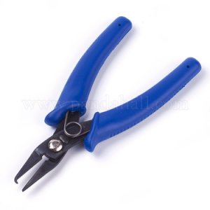 Carbon Steel Jewelry Pliers for Jewelry Making Supplies, Split Ring Opener, Polishing, Gunmetal, Size: about 140mm long