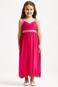 Little MisDress Pink Embellished Strap Dress size: 5-6 Yrs, colour: Pi