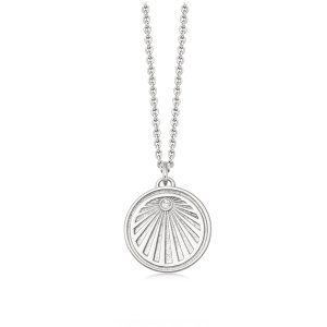 Celestial Sunrise Pendant Necklace - Silver