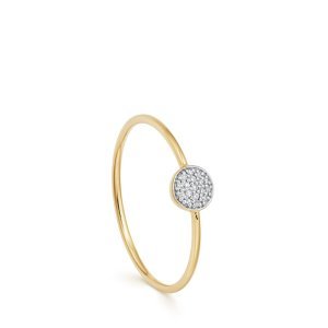 Astley Clarke - Icon diamond stacking ring - yellow gold (solid)