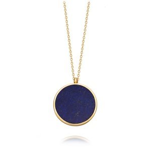 Stilla Gold Lapis Lazuli Locket Necklace - Yellow Gold (Vermeil)