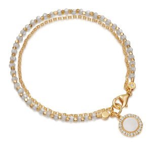 Luna Mother of Pearl Biography Bracelet - Yellow Gold (Vermeil)