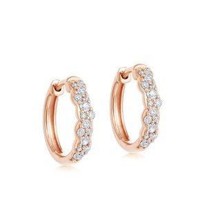 Astley Clarke - Medium interstellar diamond hoops - rose gold (solid