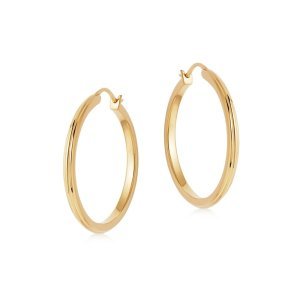 Astley Clarke - Medium linia hoop earrings - yellow gold (vermeil)