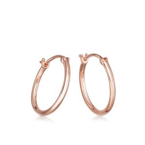 Medium Stilla Rose Gold Hoop Earrings - Rose Gold (Vermeil)