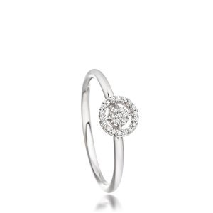 Mini Icon Aura Diamond Ring - White Gold (Solid