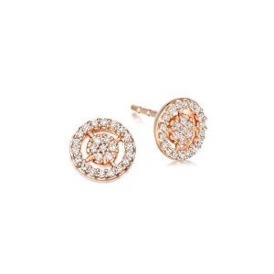 Mini Icon Aura Diamond Stud Earrings - Rose Gold (Solid