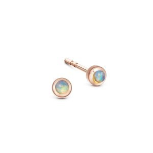 Mini Icon Nova Opal Stud Earrings - Rose Gold (Solid