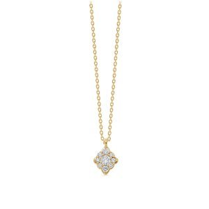 Mini Interstellar Cluster Diamond Necklace - Yellow Gold (Solid