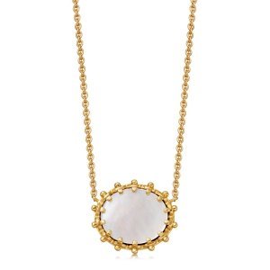 Mother Of Pearl Floris Pendant Necklace - Yellow Gold (Vermeil)