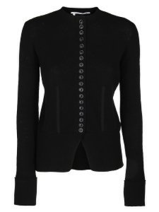 Agnona Black Wool-cashmere Blend Cardigan
