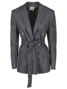 Agnona Grey Cashmere-wool Blend Blazer