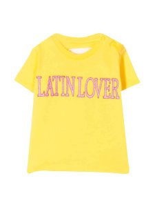 Alberta Ferretti Yellow T-shirt With Frontal Embroidery