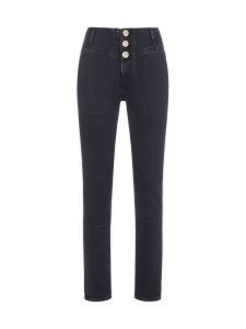 Alessandra Rich Jewel-buttons High Waisted Jeans