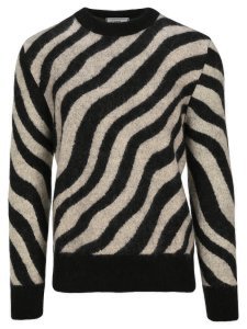 Ami Zebra Striped Sweater