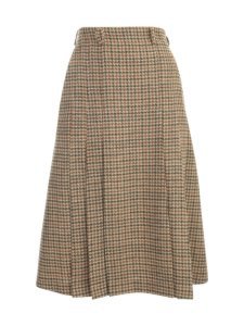Antonelli Pleated Checked Skirt